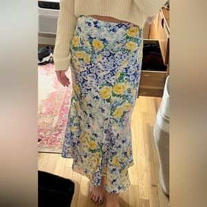 Zara long satin skirt